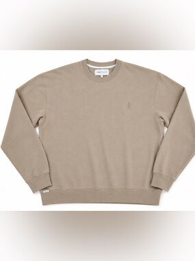 Atrium Collective Heavyweight Crewneck Sweatshirt Beige/Taupe XL Minimalist